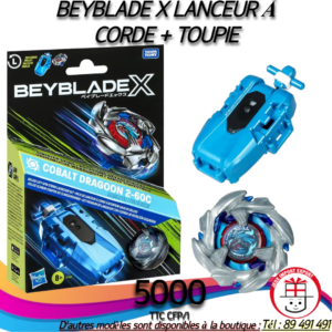 BEYBLADE X COBALT DRAGOON 2 + LANCEUR A FIL