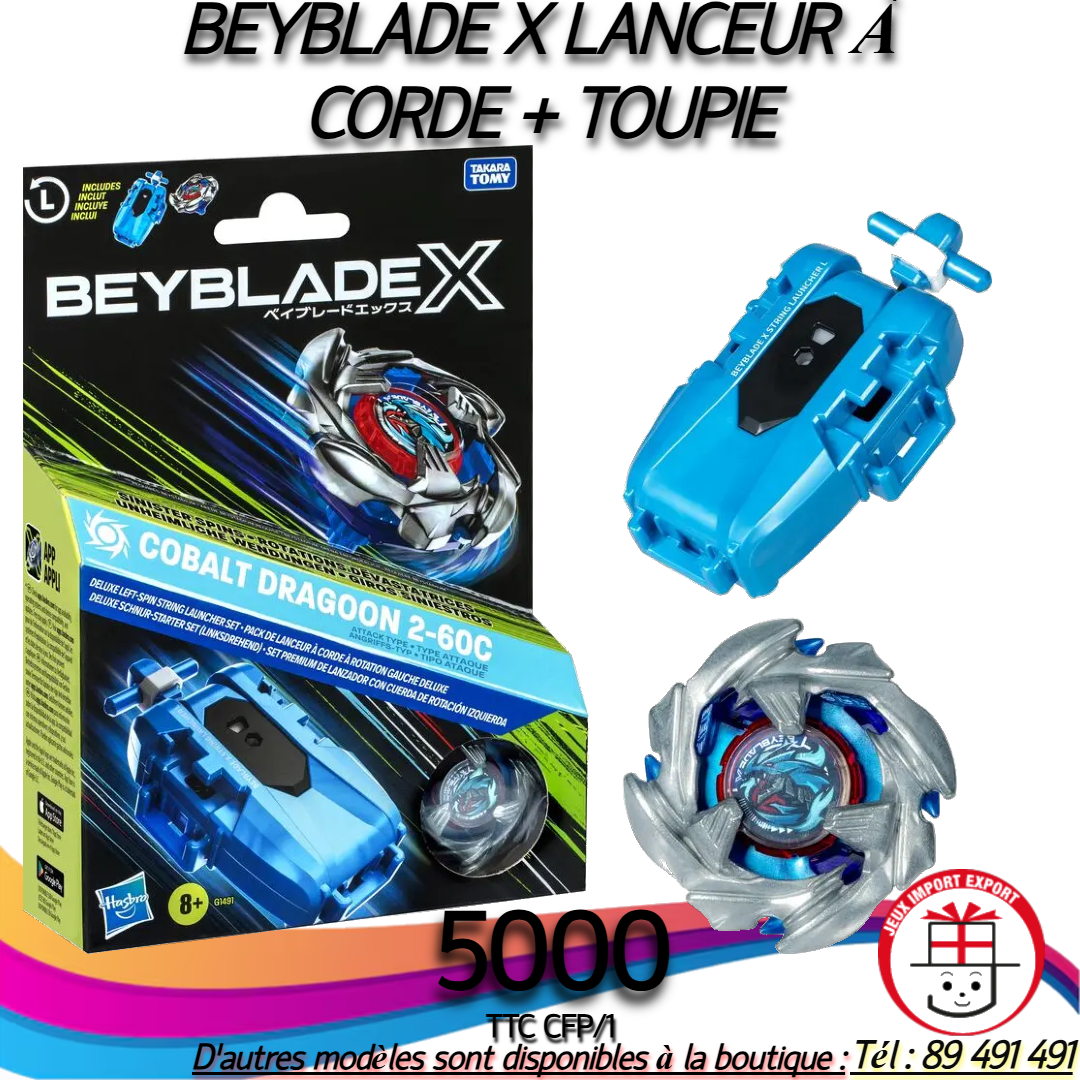 BEYBLADE X COBALT DRAGOON 2 + LANCEUR A FIL