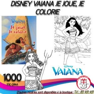 DISNEY VAIANA JE JOUE, JE COLORIE