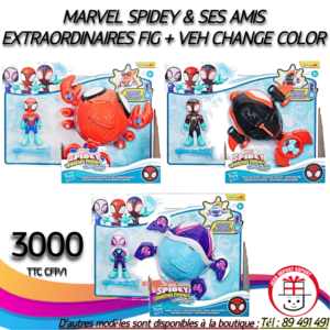 MARVEL SPIDEY & SES AMIS EXTRAORDINAIRES, FIGURINES & VEHICULES CHANGE COLOR