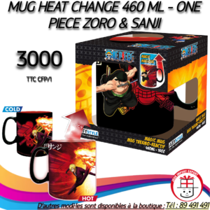 MUG HEAT CHANGE 460 ML - ONE PIECE ZORO & SANJI
