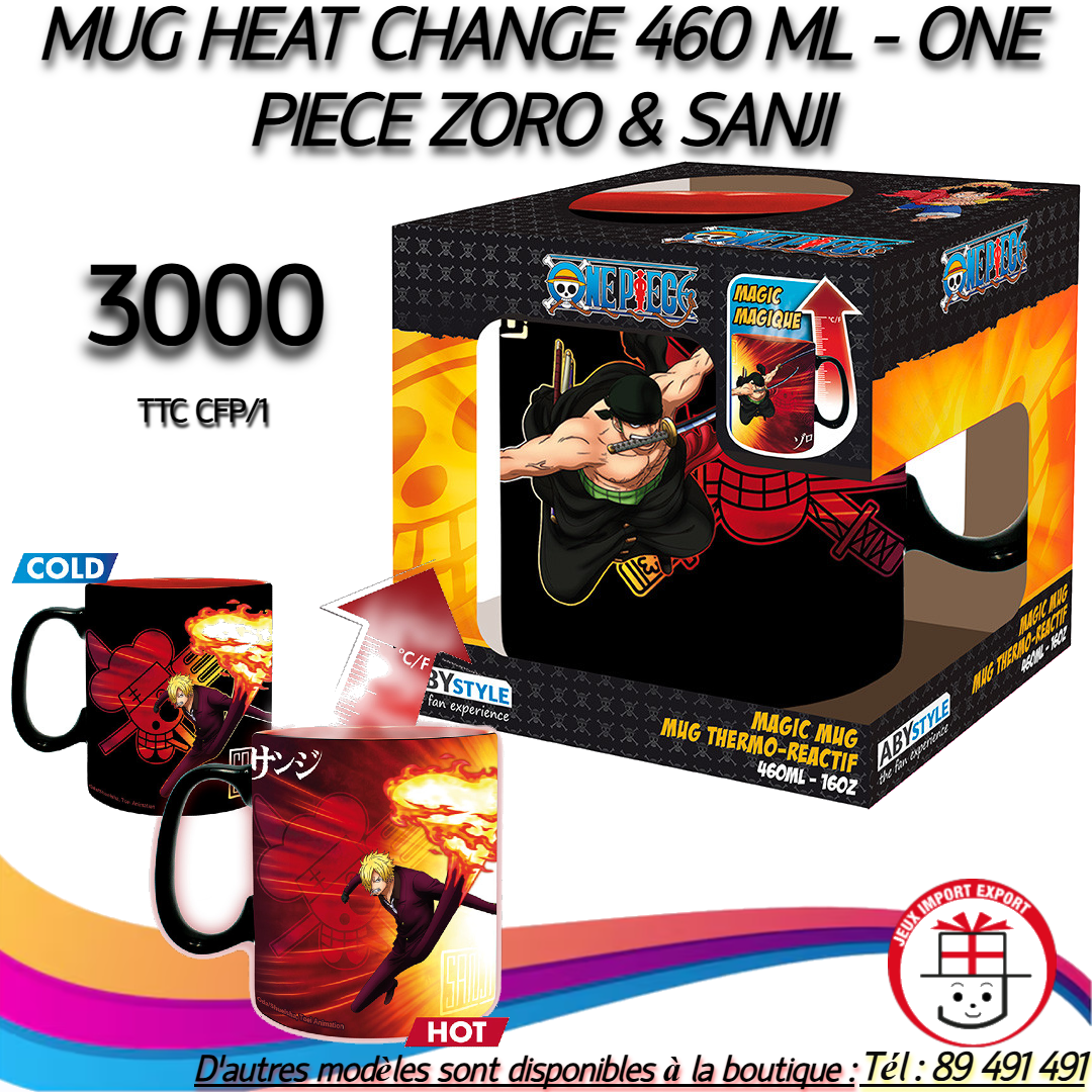 MUG HEAT CHANGE 460 ML - ONE PIECE ZORO & SANJI