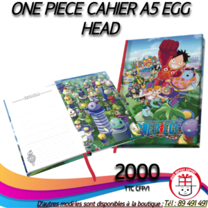 ONE PIECE CAHIER A5 EGG HEAD