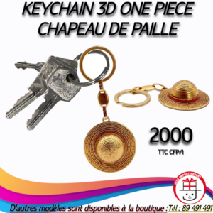 KEYCHAIN 3D ONE PIECE CHAPEAU DE PAILLE