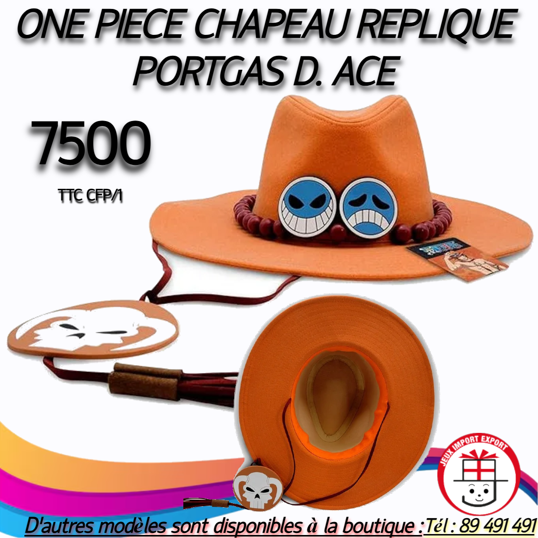 ONE PIECE CHAPEAU REPLIQUE PORTGAS D. ACE