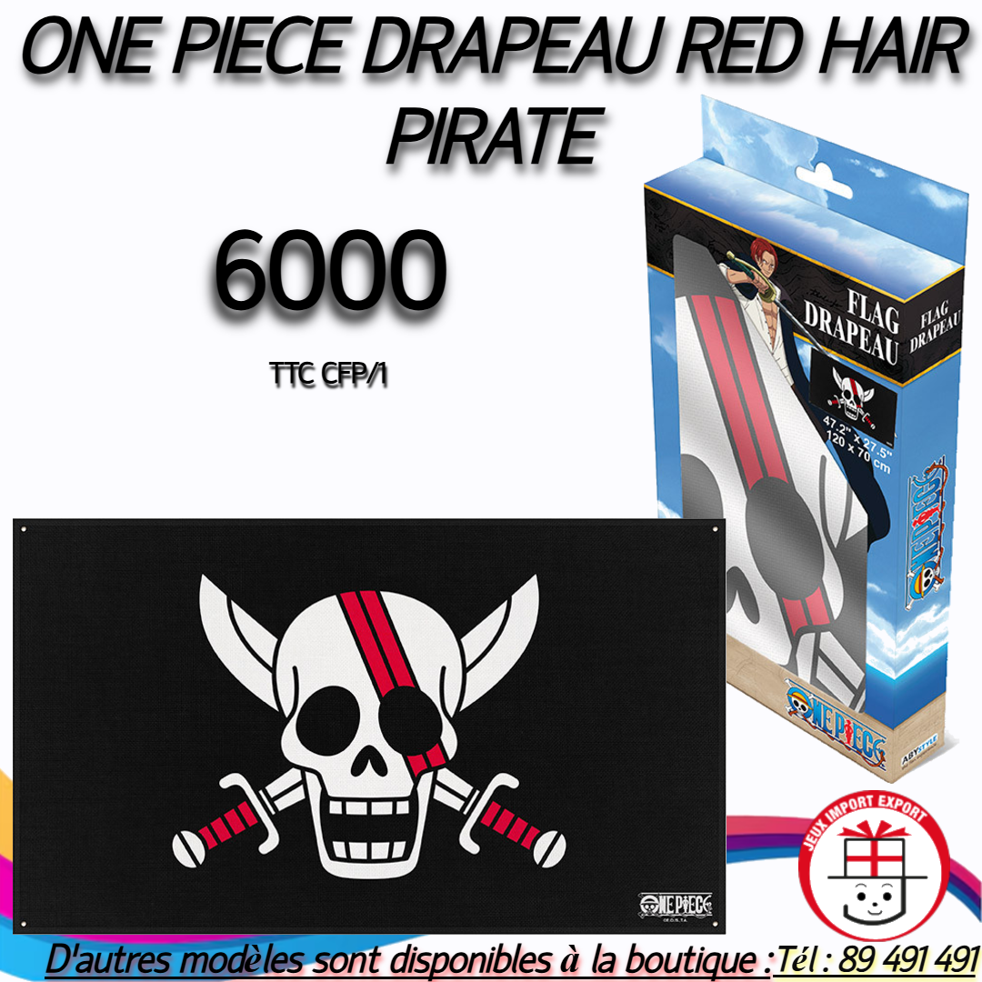 ONE PIECE DRAPEAU RED HAIR PIRATE